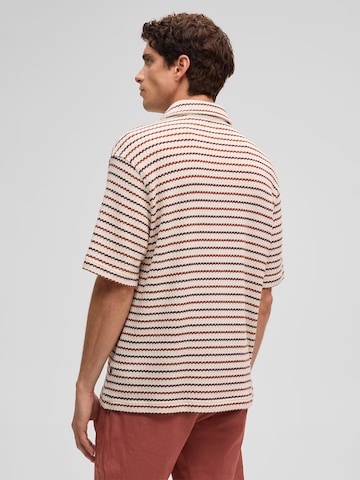 STRELLSON Comfort fit Button Up Shirt 'Colin' in Beige