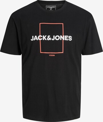 Tricou 'EXPLORED' de la JACK & JONES pe negru: față