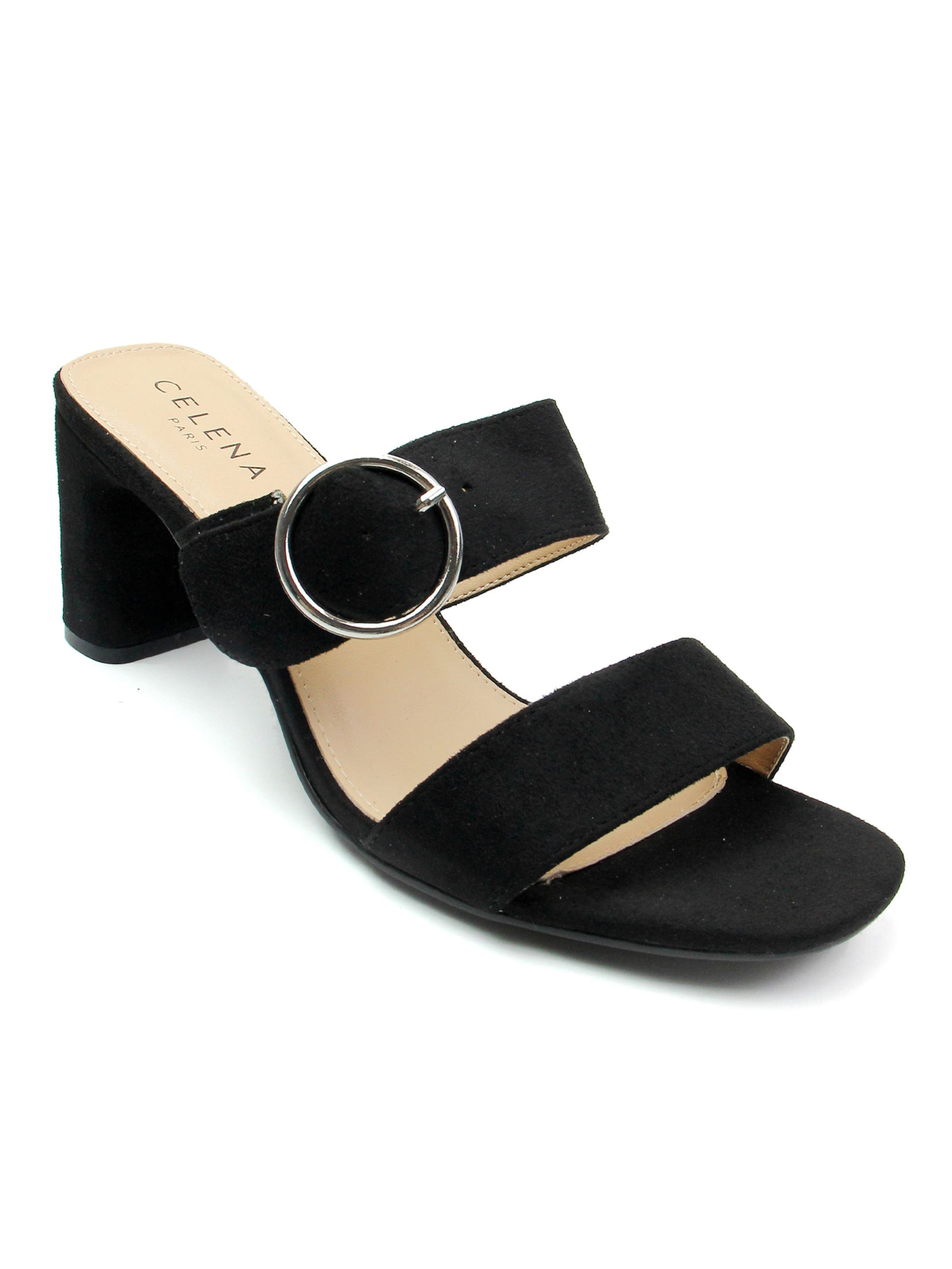 Zoccoletto 'Cattaleya' di Celena in nero