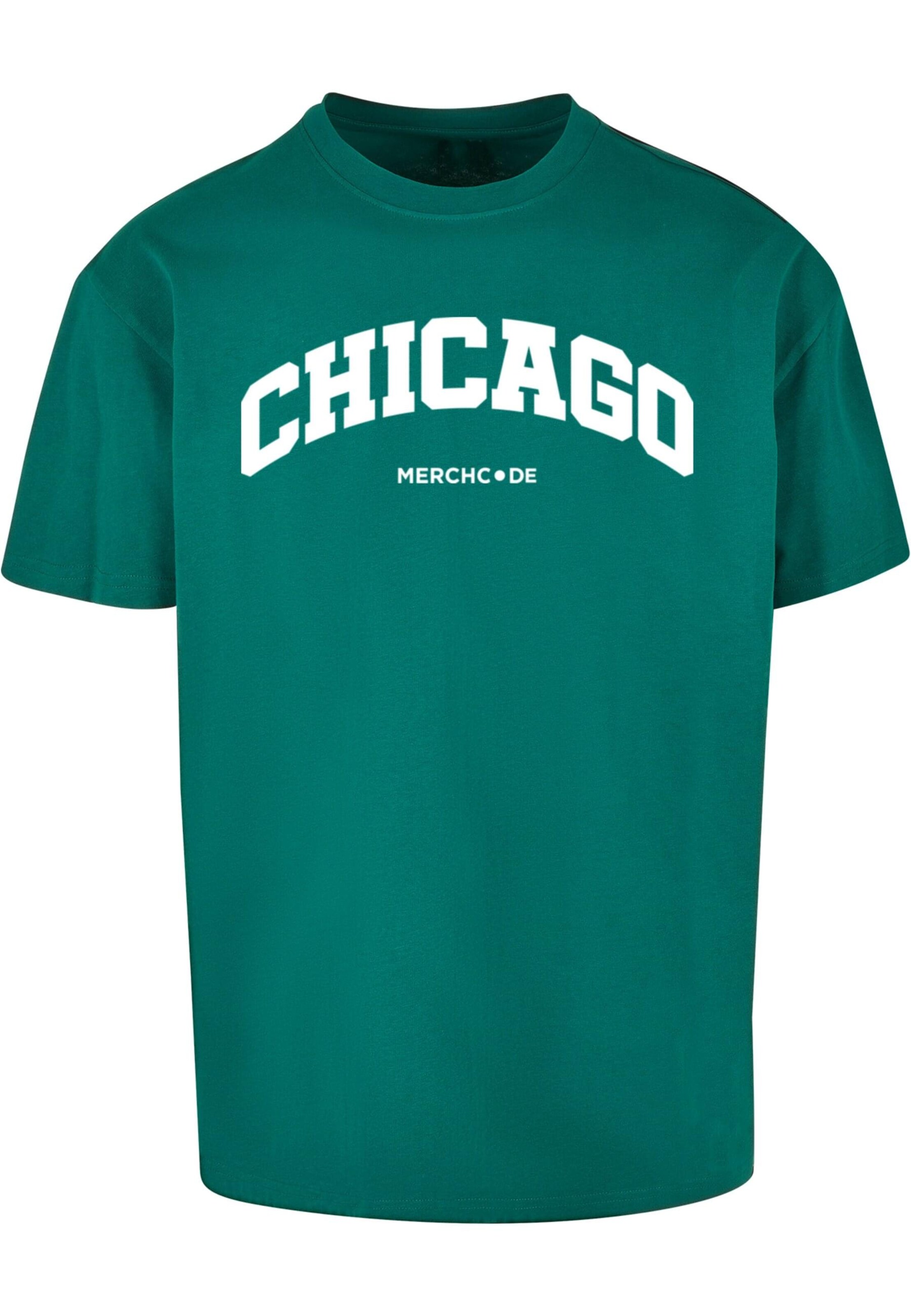 Merchcode Shirt 'Chicago' in Groen: voorkant