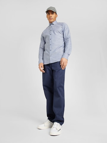 OLYMP Slim fit Zakelijk overhemd in Blauw