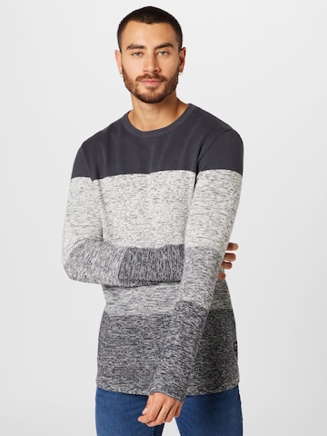 Pull-over TOM TAILOR DENIM en gris : devant