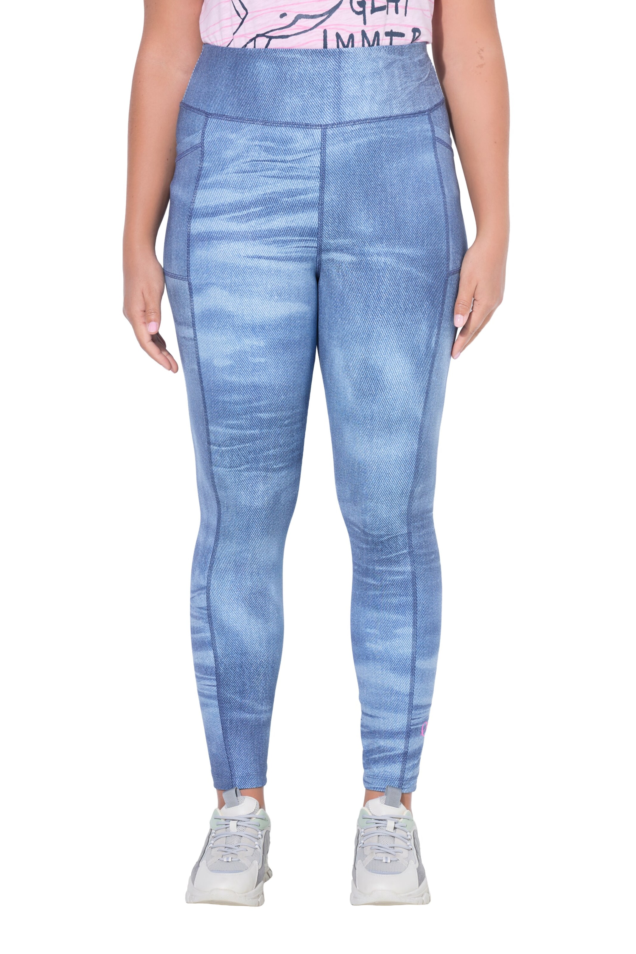 LAURASØN Skinny Leggings in Blue: front