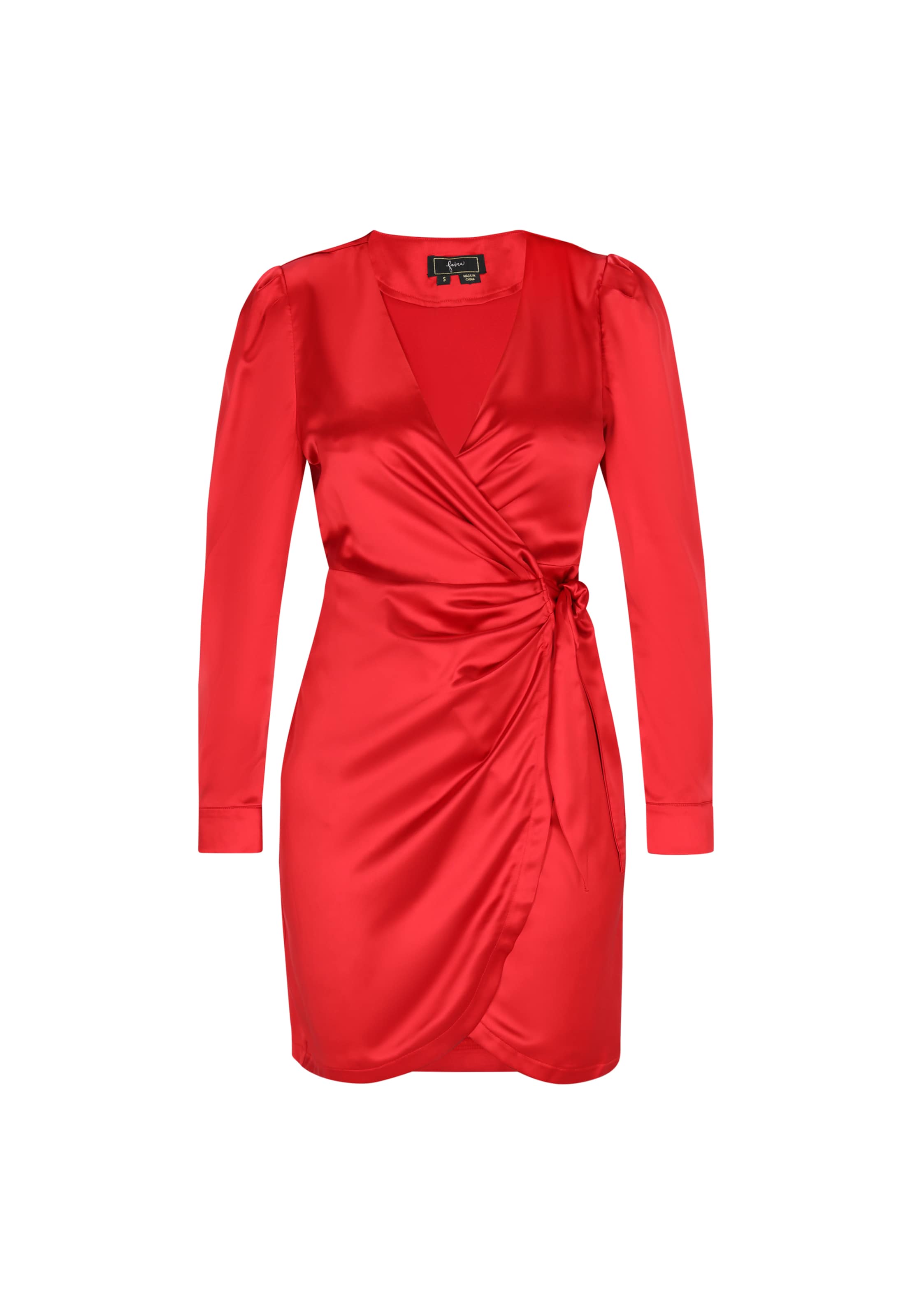 faina - Vestido de gala en rojo: frente