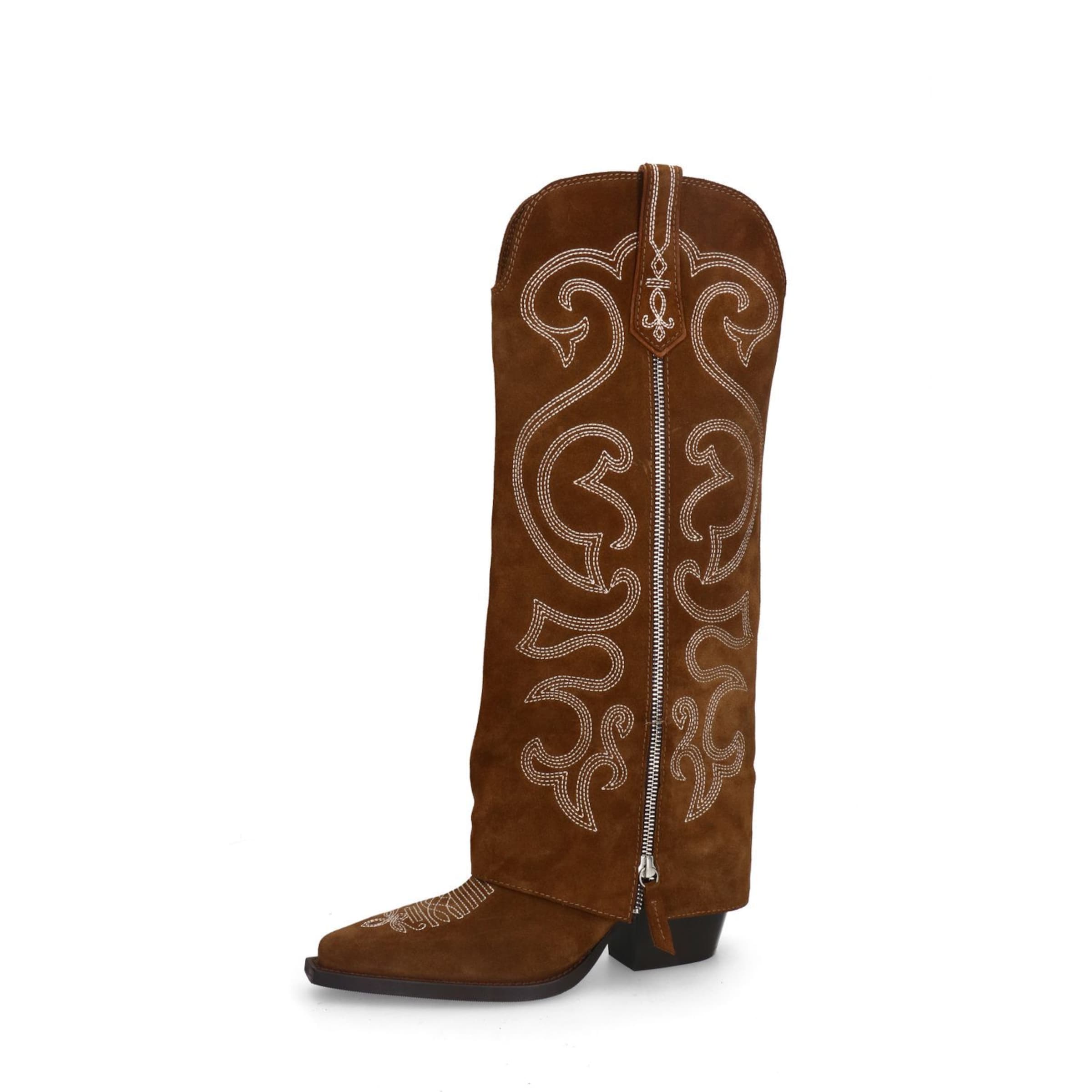 SACHA Cowboy Boots in Brown: front