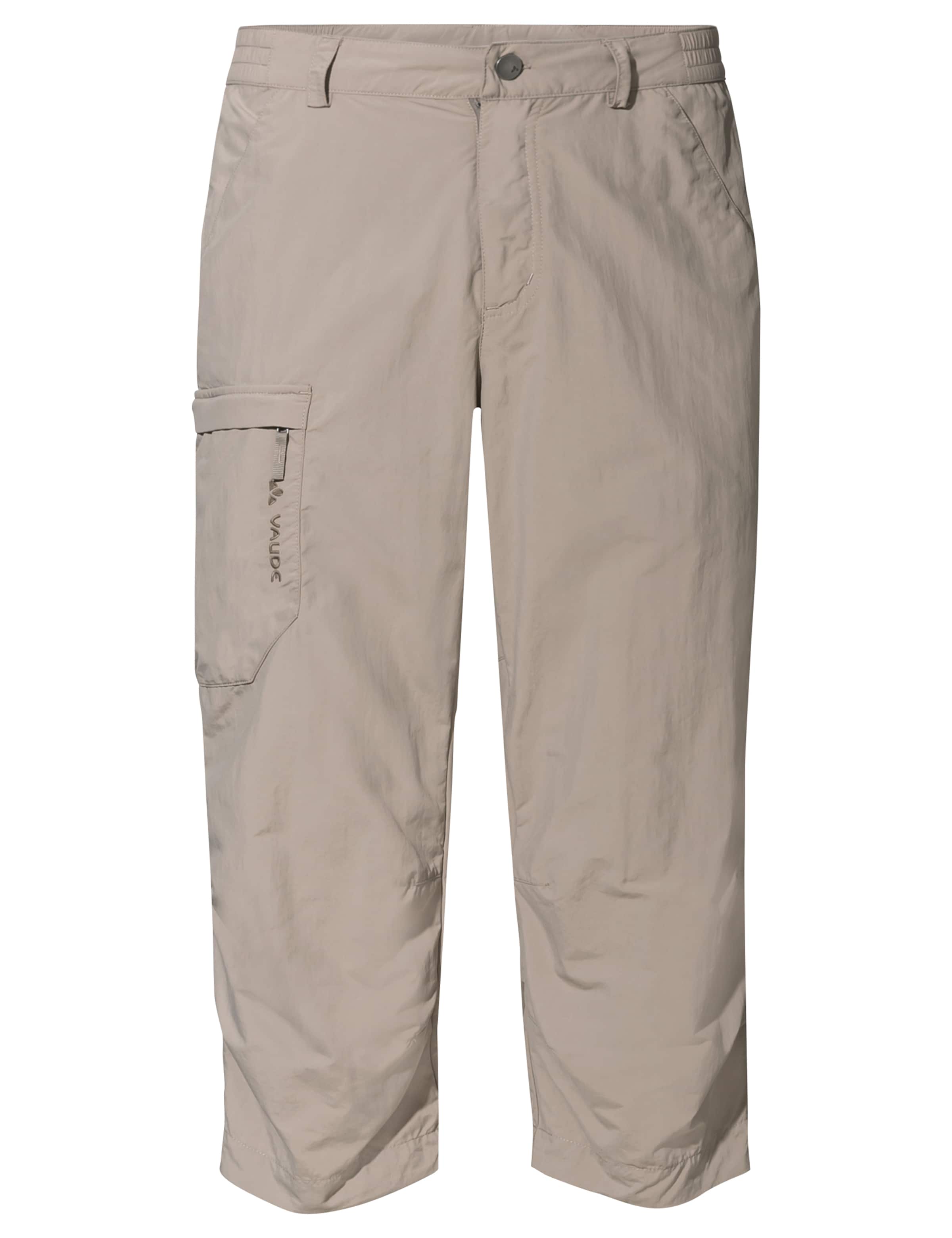 VAUDE Regular Outdoor trousers 'Farley Capri' in Beige: front