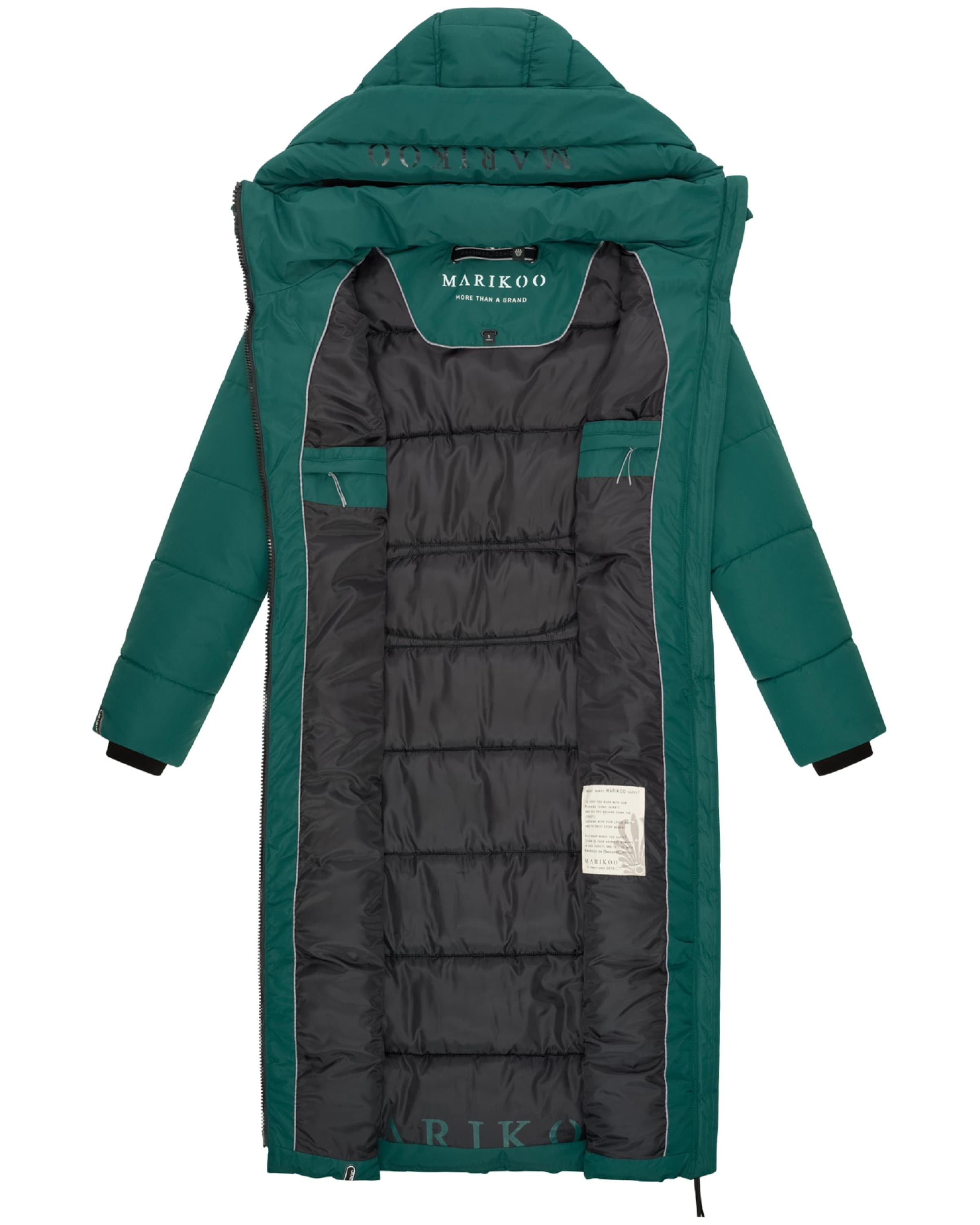 MARIKOO Zimný kabát 'Nadeshikoo XVI' - Zelená