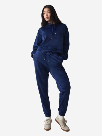 TRIUMPH Regular Sportbroek ' Red Label Velour Rib ' in Blauw