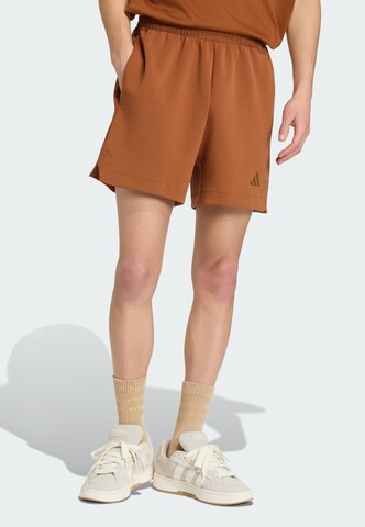 ADIDAS SPORTSWEAR - Loosefit Pantalón deportivo 'Lux' en marrón: frente