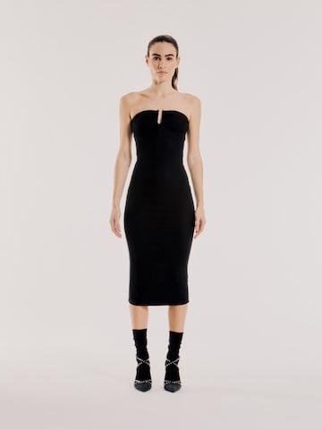 OUT OF ORBIT - Vestido 'Christina' en negro: frente