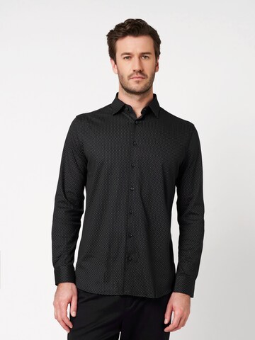 Coupe regular Chemise DESOTO en bleu : devant