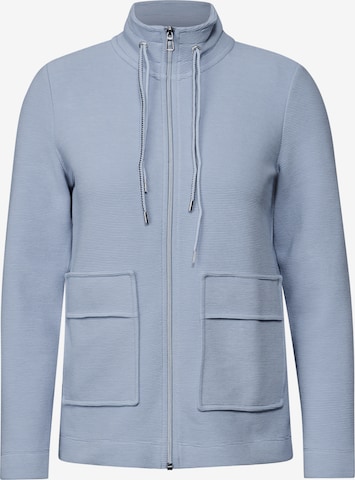 CECIL Zip-Up Hoodie in Blue: front