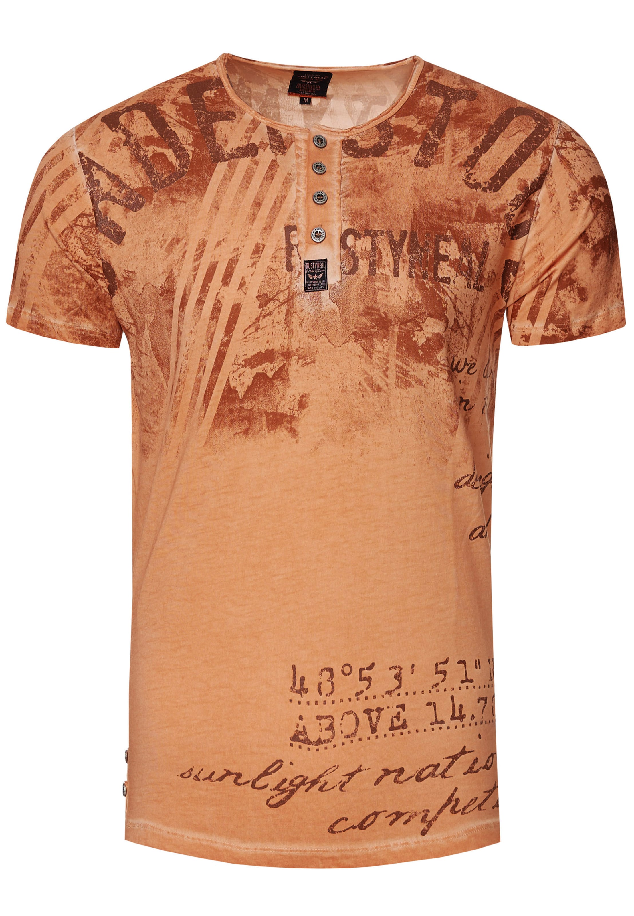 Männer Shirts Rusty Neal Rundhals-Shirt in Braun - VI95606 Männer Shirts Rusty Neal Rundhals-Shirt in Braun - VI95606
