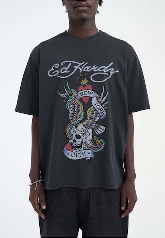 Ed Hardy Paita 'New York City Diamante' värissä musta: etupuoli