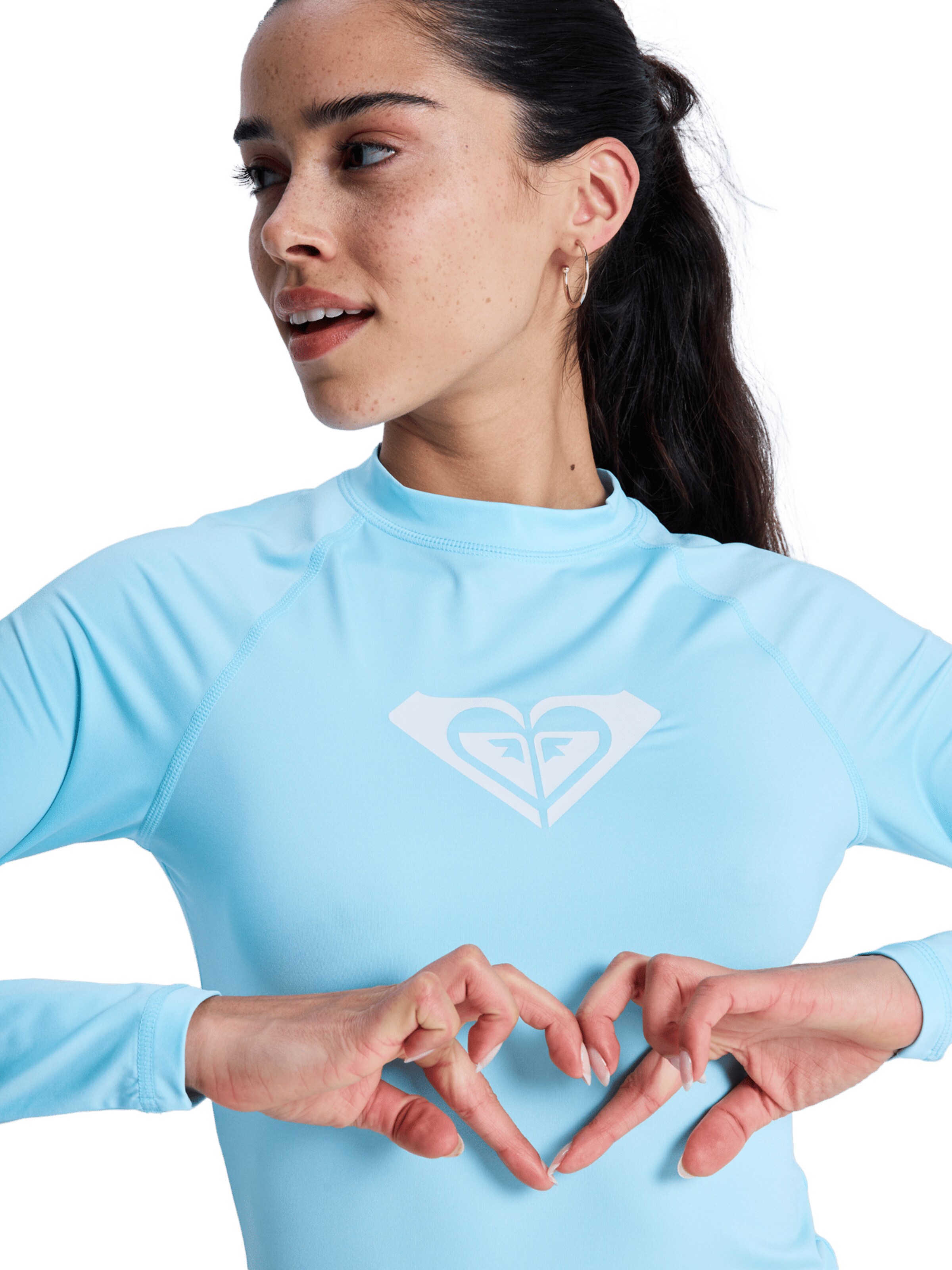 ROXY Performance Shirt 'Whole Hearted' in Blue