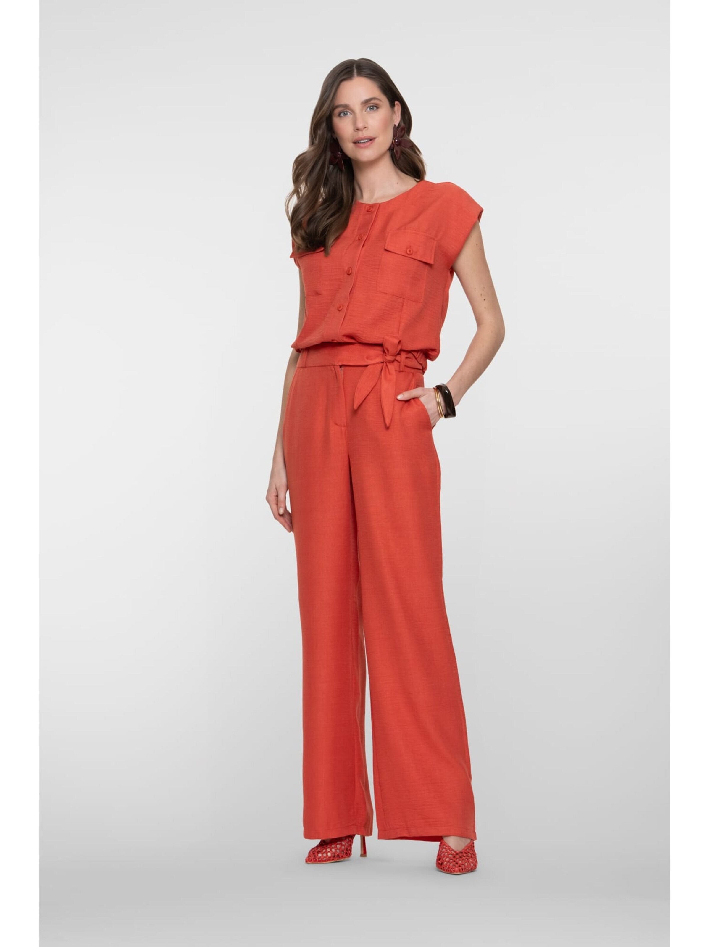 Geisha Baggy Trousers in Red