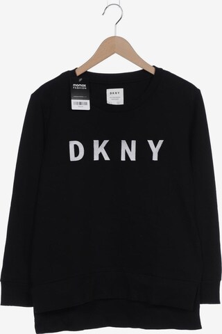 DKNY Sweatshirt & Zip-Up Hoodie in S in Black: front
