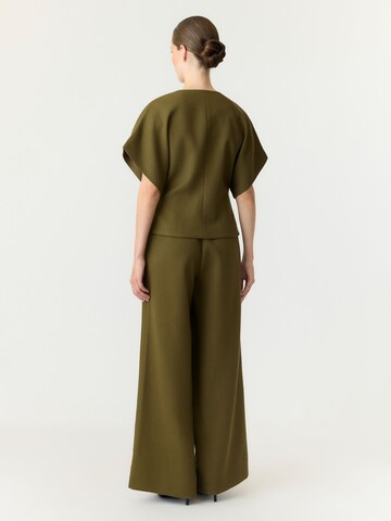 YAS - Pierna ancha Pantalón en verde