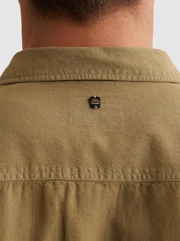 PME Legend Regular fit Skjorta 'Shirt in cotton/linen with garment-dye wash' i beige