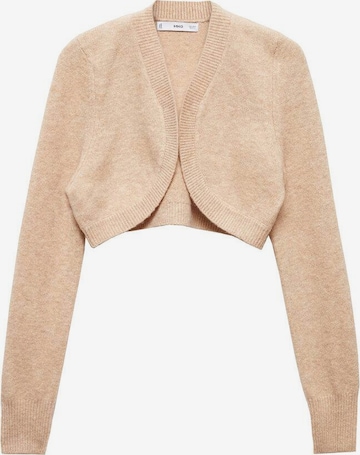 MANGO Knit Cardigan 'Agurxin' in Beige: front