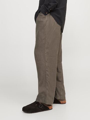 JACK & JONES - Loosefit Calças chino 'Karl Lawrence' em castanho