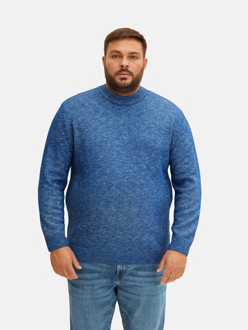 TOM TAILOR Men + Sweater in Blue: front