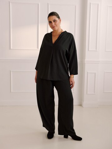 Camicia da donna 'Elisa' di Guido Maria Kretschmer Curvy in nero