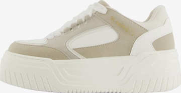 Bershka Låg sneaker i beige: framsida