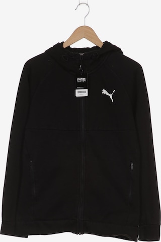 PUMA Sweatshirt & Zip-Up Hoodie in M in Black: front