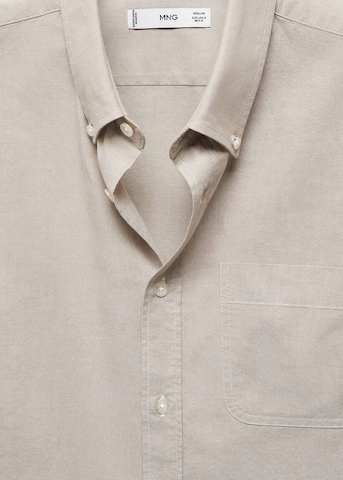 MANGO MAN Comfort fit Button Up Shirt 'Oxford' in Grey