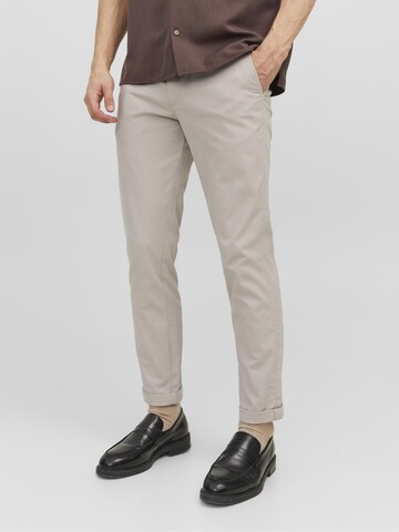 Coupe slim Pantalon chino 'Marco' JACK & JONES en beige : devant