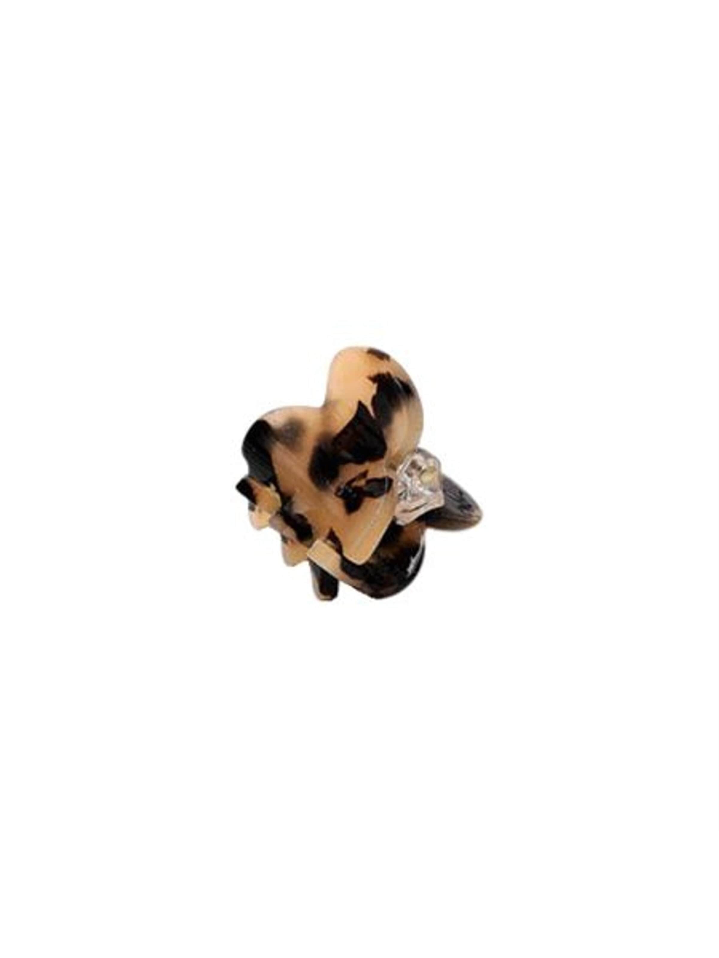 soho Hair accesoires Hair jewelry 'SOHO Hara Mini Hair Clip - Light Tortoise' in Mixed colours: front