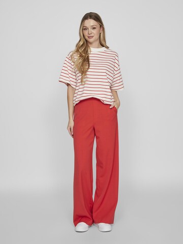 VILA Wide leg Bandplooibroek in Rood