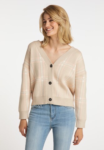 usha BLUE LABEL Knit Cardigan in Beige: front