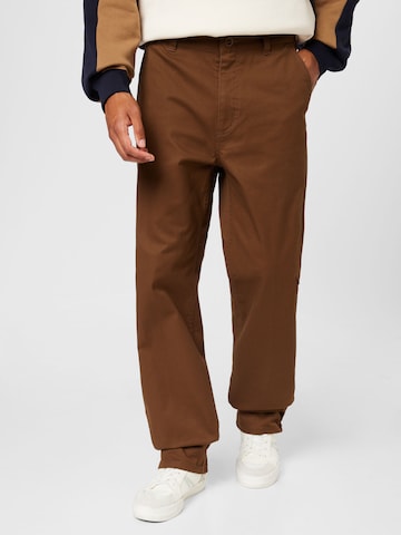 Brixton Regular Chino Pants 'CHOICE' in Brown: front