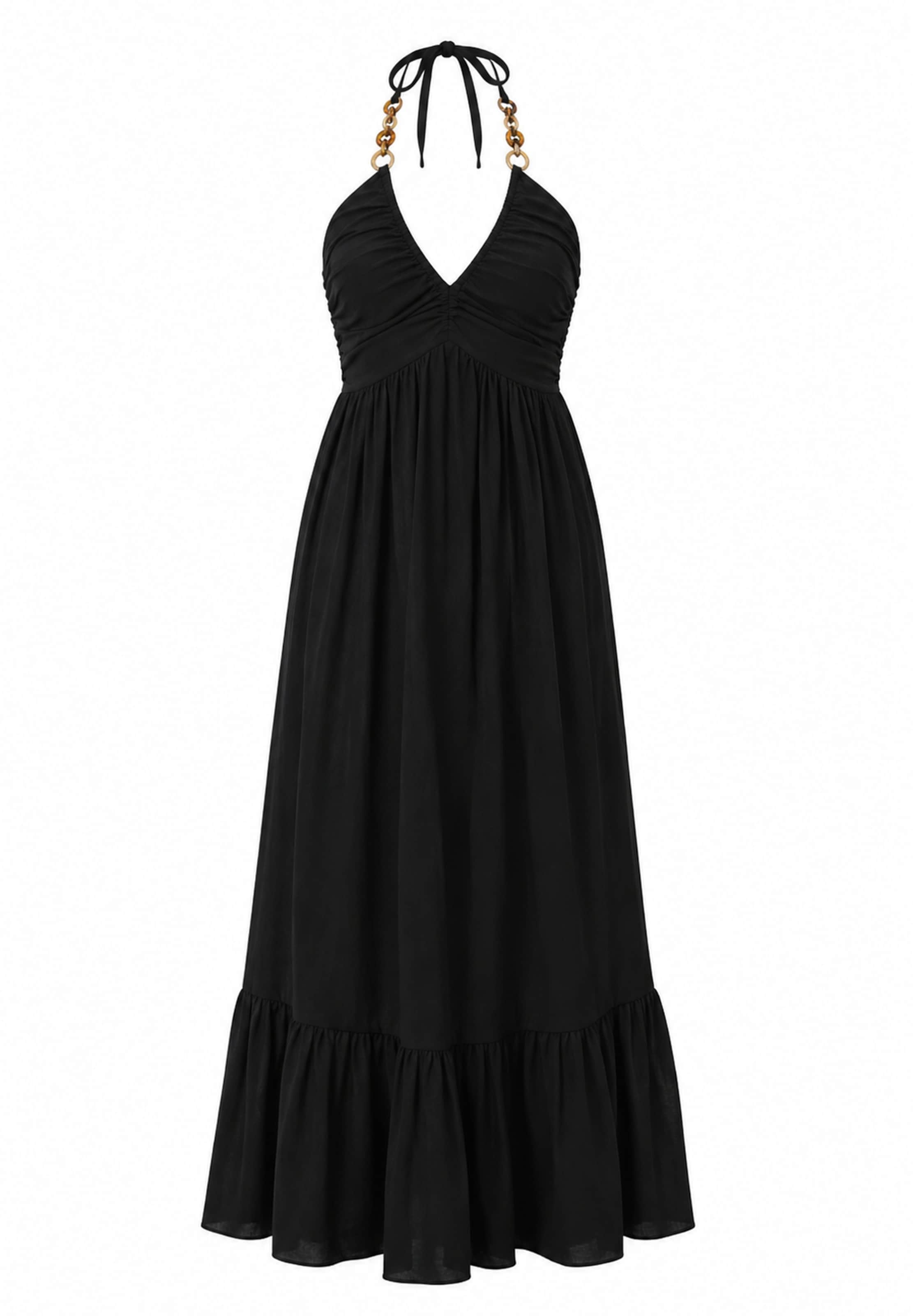 Robe d’été Elara en noir : devant