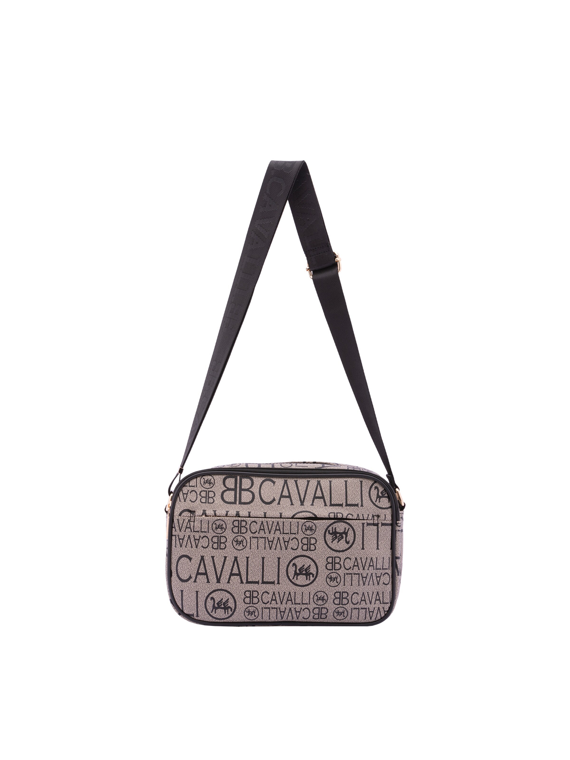 Borsa a tracolla 'Borsa a Tracolla B Cavalli Donna con Zip e Tasche Regolabile Nera' di B. Cavalli in nero: frontale