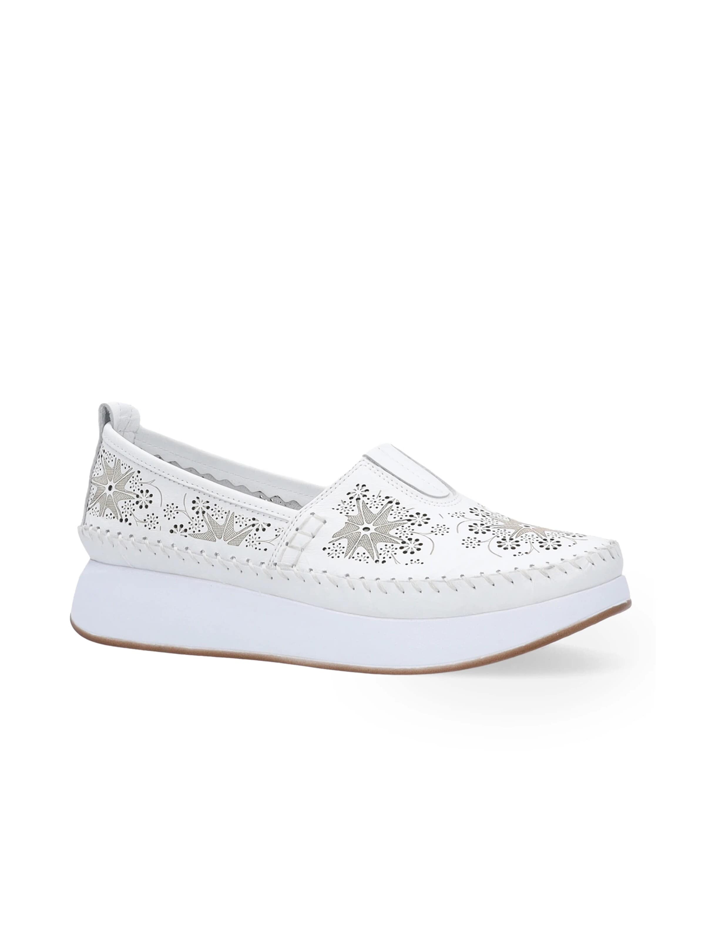 VENEZIA Moccasins in White: front