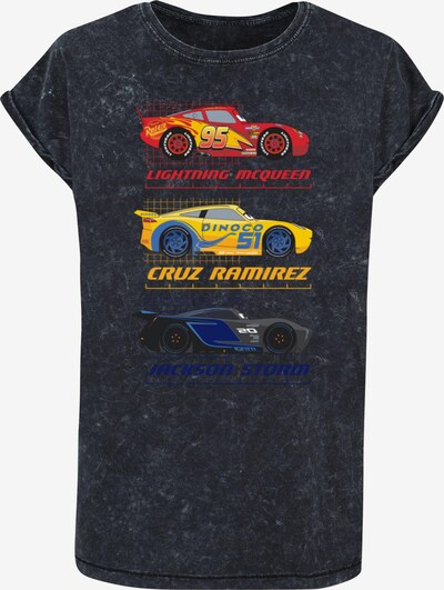 ABSOLUTE CULT T-Shirt 'Cars - Racer Profile' in dunkelblau / gelb / feuerrot / schwarzmeliert, Produktansicht