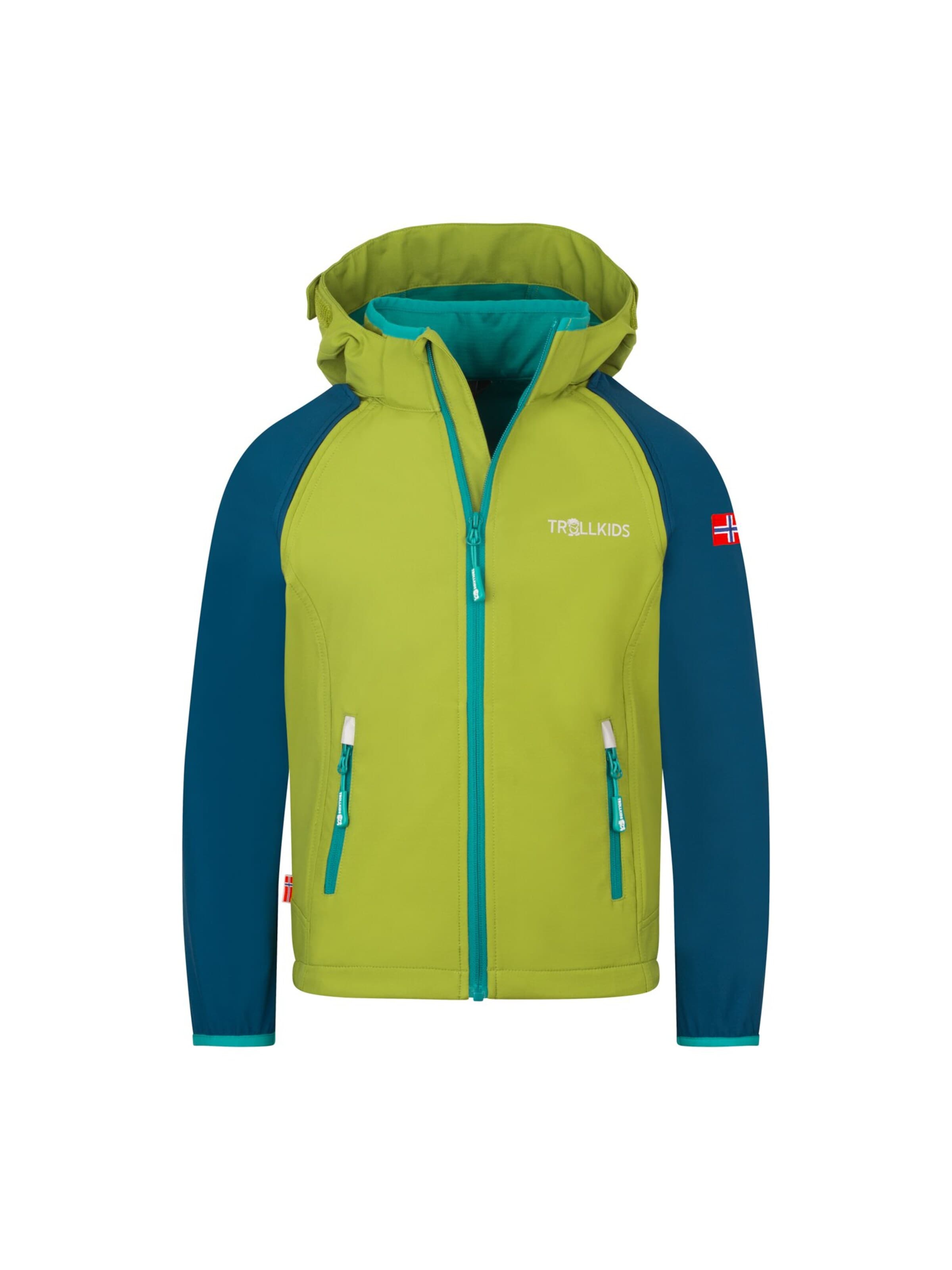 TROLLKIDS Outdoor jacket in Green: front