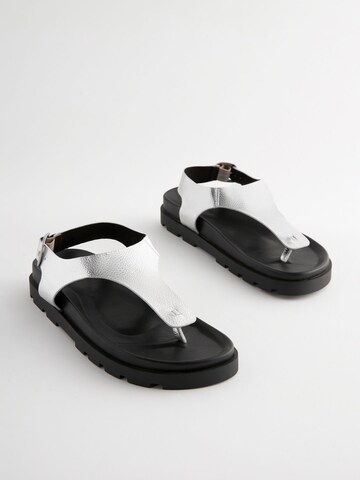 Next T-Bar Sandals in Silver