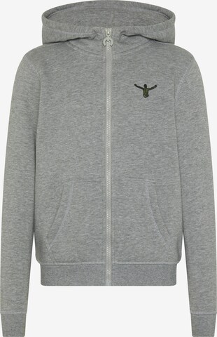 CHIEMSEE Zip-Up Hoodie in Grey: front