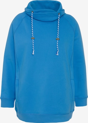 Sweat-shirt Ulla Popken en bleu : devant