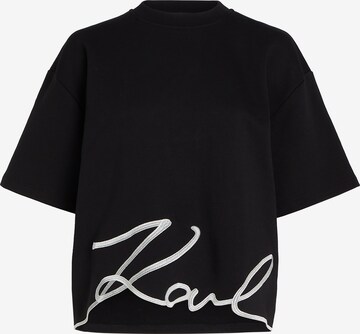 Sweat-shirt Karl Lagerfeld en noir : devant