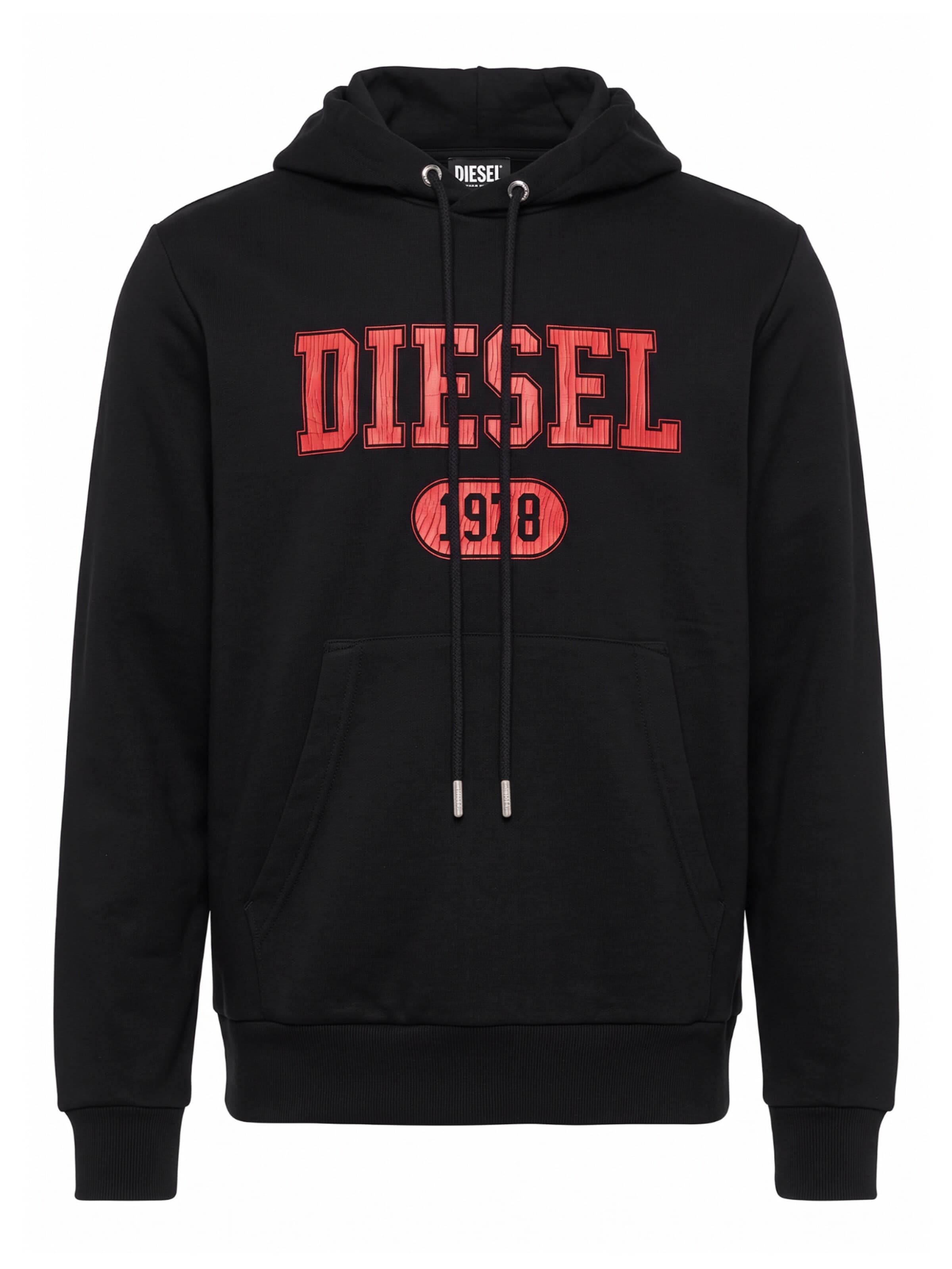 DIESEL Majica 'S-GINN-HOOD-K25' | črna barva: sprednja stran