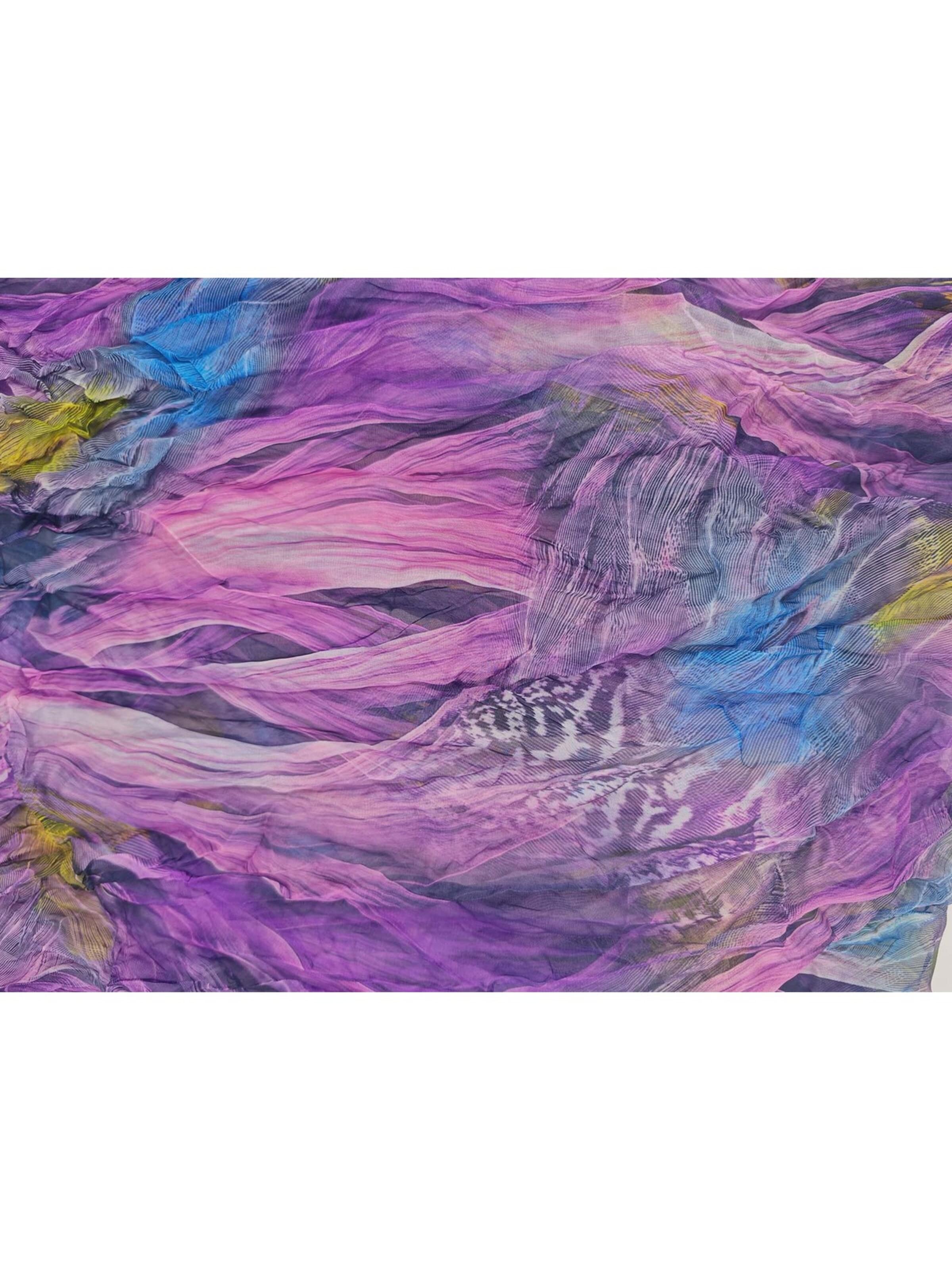 styleBREAKER Loop scarf 'Loop Schal Feder Muster' in Purple