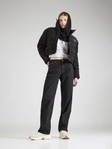Calvin Klein Jeans Voľný strih Džínsy '90'S STRAIGHT' - Čierna