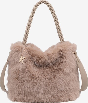 Borsa a mano di Kassandra in beige: frontale