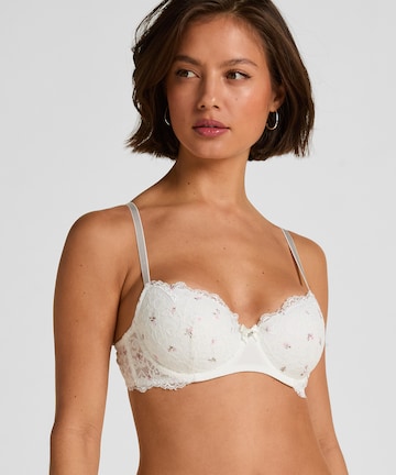 Hunkemöller BH 'Marine' in Weiß: Vorderseite
