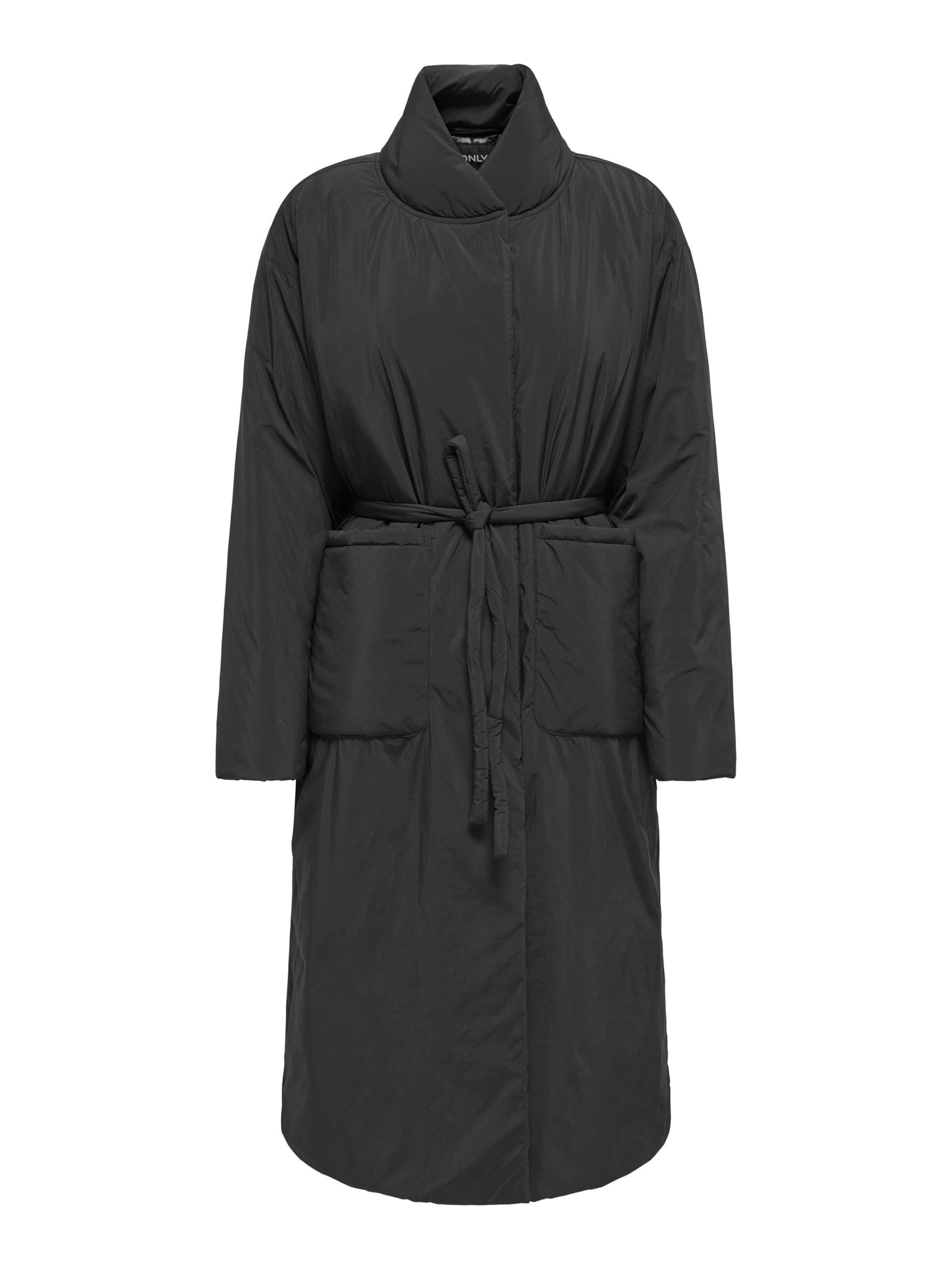 ONLY Carmakoma Between-seasons coat in Black: front